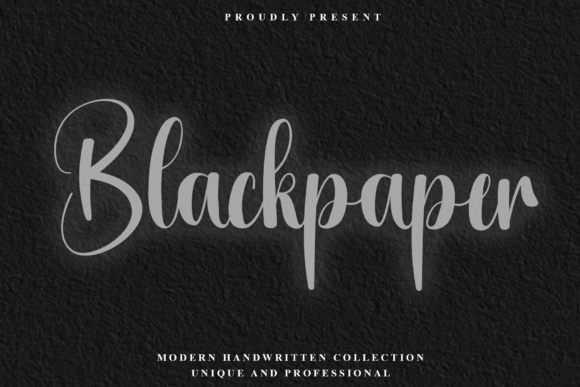 Blackpaper: An Elegant Modern Handwritten Script Font