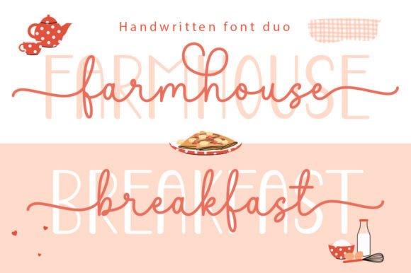 Farmhouse Breakfast Duo: A Perfect Blend of Script and Sans Serif