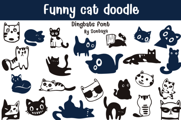 Funny Cat Doodle: A Playful Typeface for Creative Designs