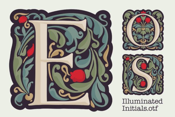 Illuminated Initials: A Medieval Blackletter Font