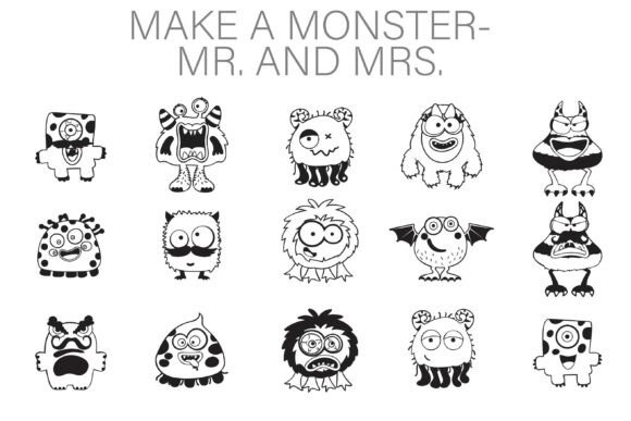 Make a Monster - Mr. and Mrs. Spooky Couple Font