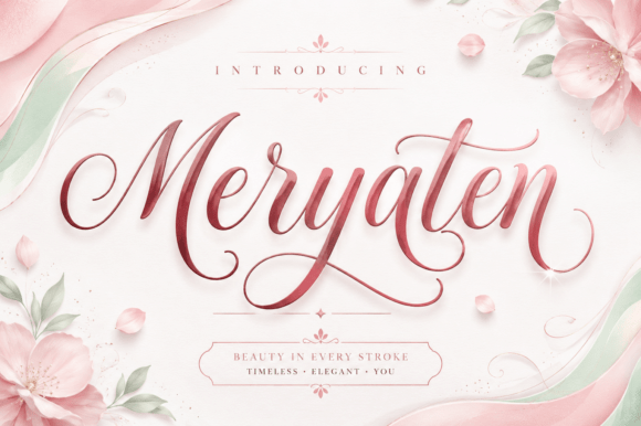 Meryaten: A Modern Calligraphy Font for Elegant Designs