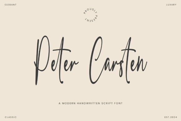 Peter Carsten: A Modern Handwritten Script Font