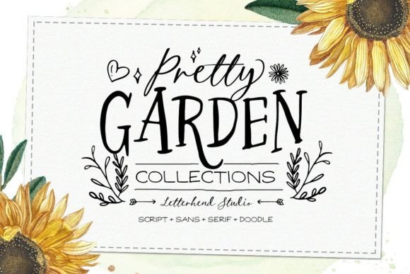 Pretty Garden: A Font Trio for Vibrant, Quirky Designs